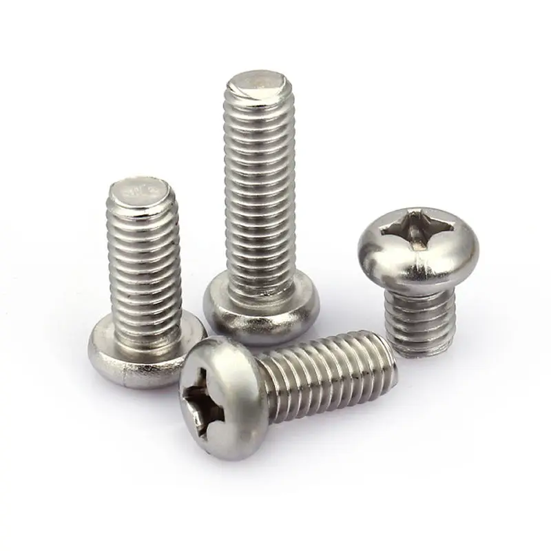 Cross Recessed Pan Head PM Screw M1 M1.2 M1.4 M1.6 M2 M2.5 M3 M4 M5 M6 304 Stainless Steel Phillips Screw Iso7045 Din7985 Gb818