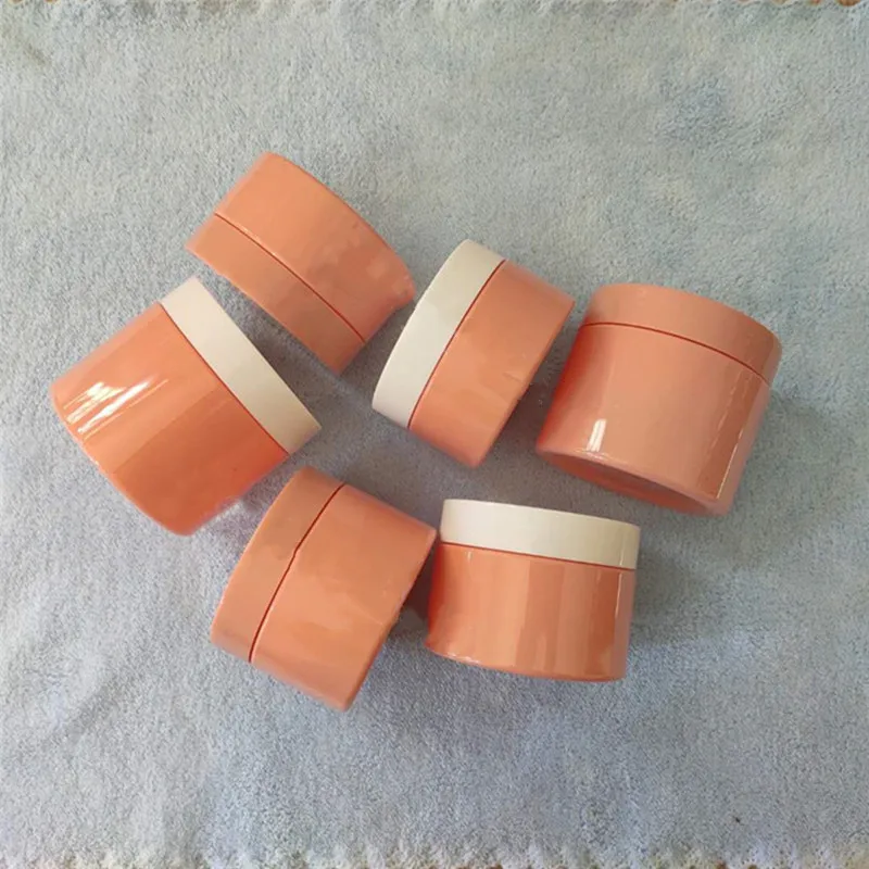 

10/30/50pcs Wholesale New Orange Plastic Jar and Lids Empty Cosmetic Containers Makeup Box Travel Bottle 100ml 120ml 150ml