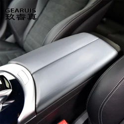 Car Styling Storage Box Panel Cover Armrest Box Panel for Mercedes Benz C Class W205 GLC X253 Center Console Cover Stickers Trim