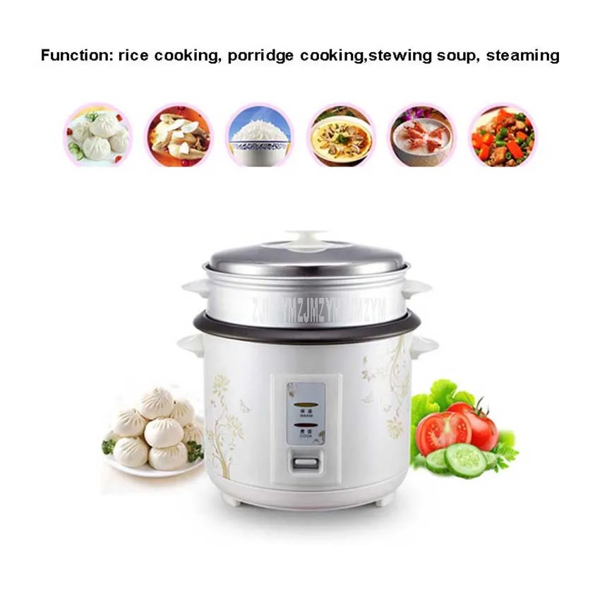 5L電気炊飯器家庭用お粥のスープ調理機蒸し層黒結晶インナータンク 5-8 人RZ-50B