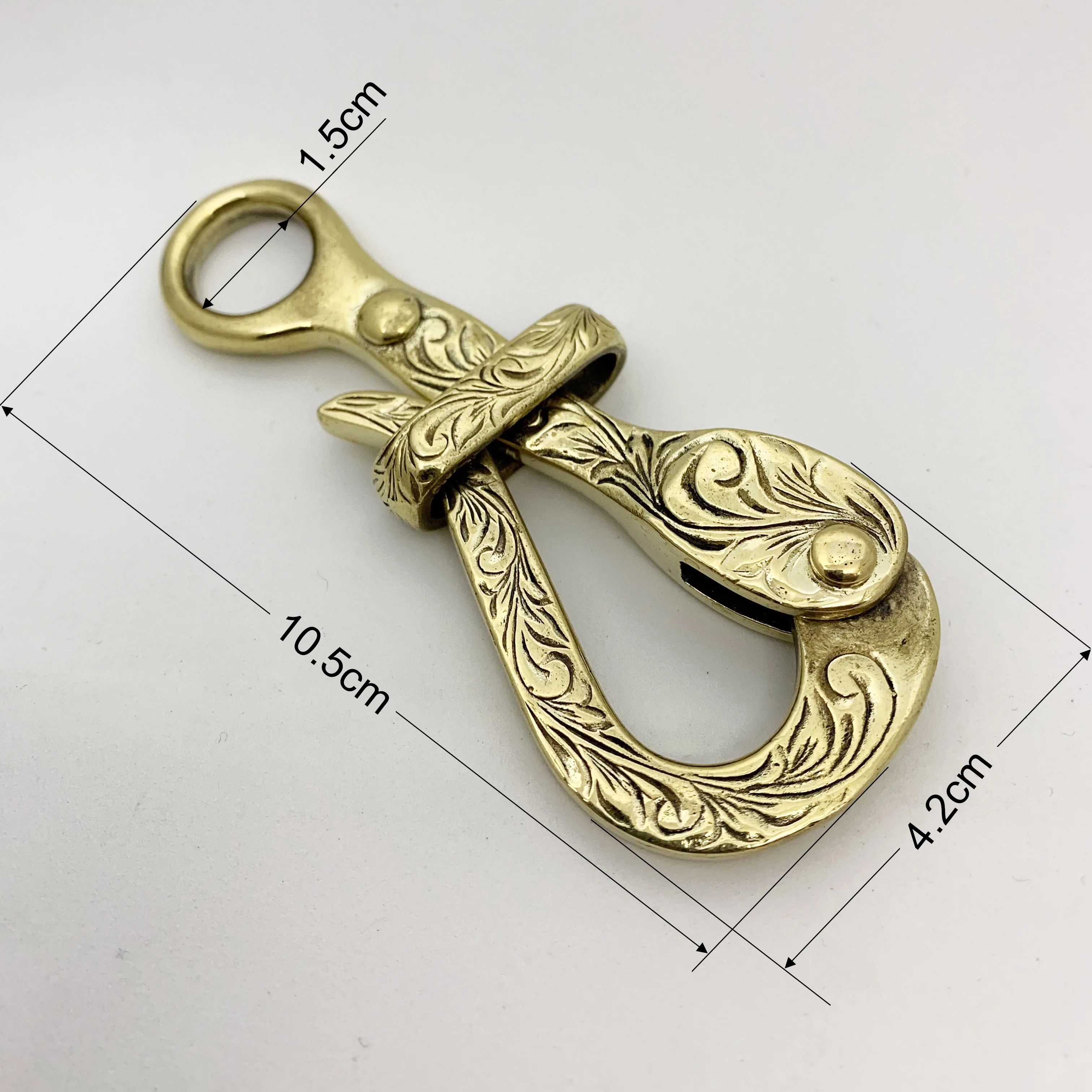 Retro brass quick release buckle belt buckle fish hook Pirate Buckle for fur coat  Leather Crafts bag accessories punk