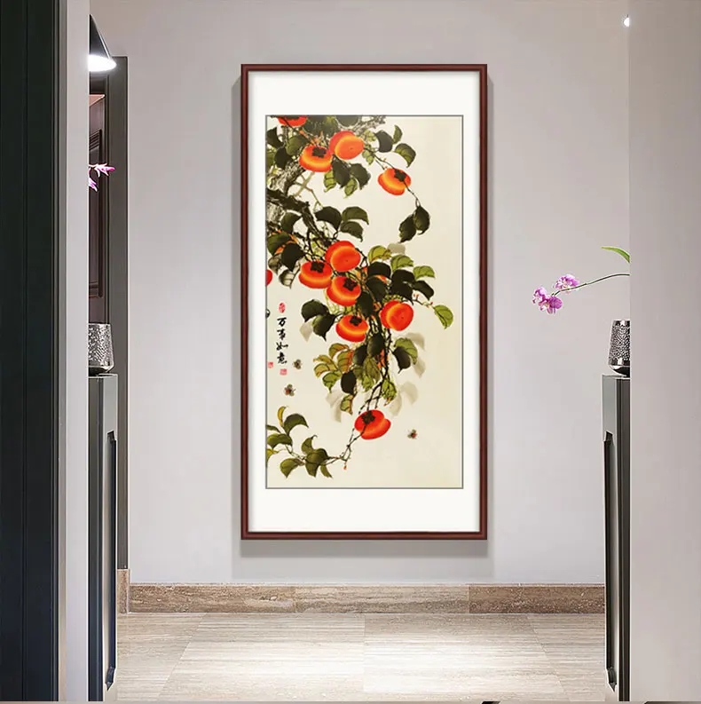 EECAMAIL DIY Diamond Painting Full Diamond Embroidery Persimmon All Things Wishful Entrance Restaurant Diamond Painting No Frame