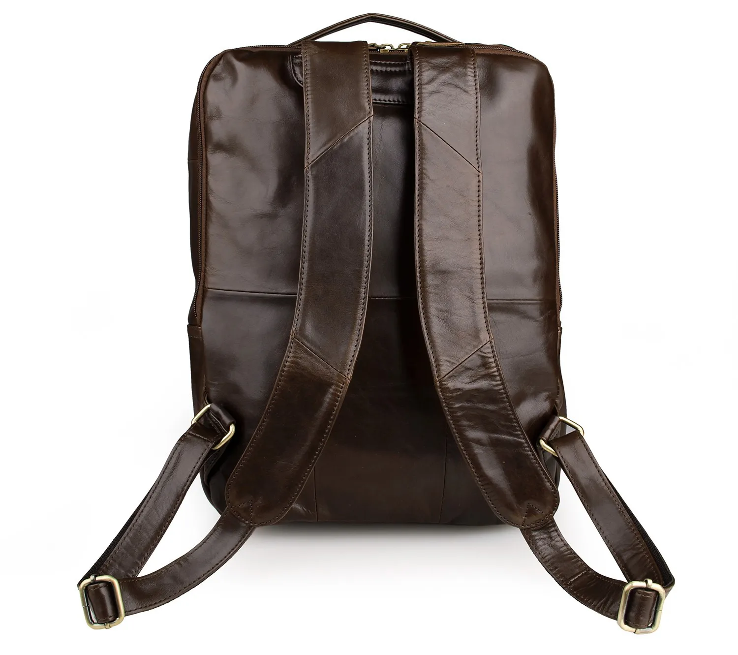 Vintage First Layer Genuine Cow Leather Laptop Backpack for 15inch computer Bag Pack for Male