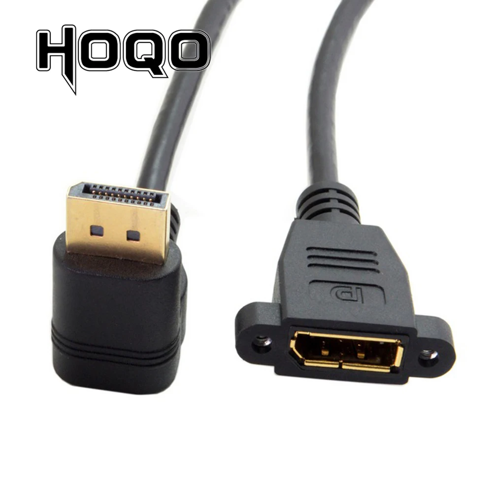 90-Degree Downward Facing HDMI Adapter – L-Shape Male To Female Connector For Tight Spaces (Black)