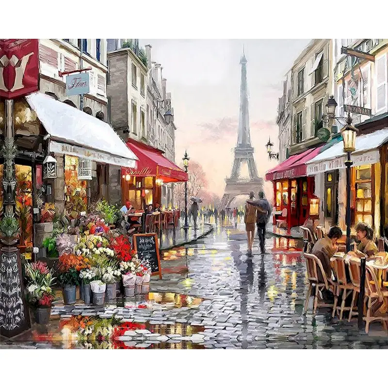 GATYZTORY Frame Oil Painting by Numbers Seascape DIY Paint By Numbers Canvas Painting Handpaint Number Painting Gift