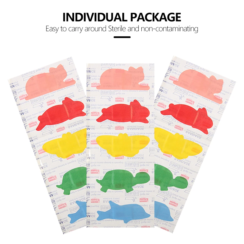 30PCS/box Children Medical Patch Cute Cartoon Pattern Wound Bandages Plaster Adhesiv Breathable Sticker Hemostasis Emergency Kit