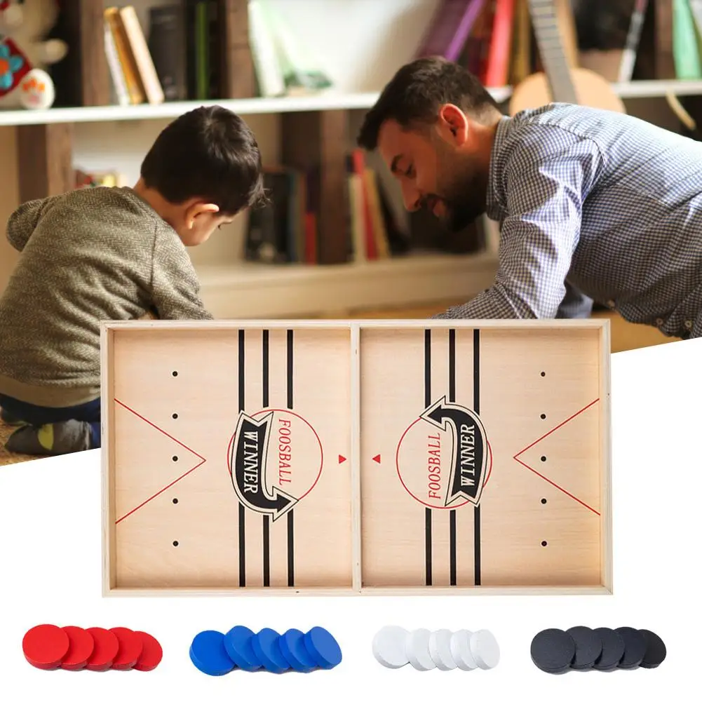 Parent-child Interactive Game Chess Prop 2020 New Puzzle class Puck Game Fast Sling Wooden Durable Air Hockey Board Game Toy