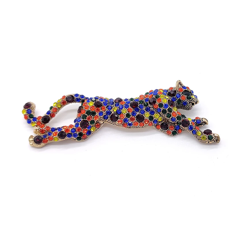 PD BROOCH 2022 New High-end Jaguar Animal Leopard Zircon Brooch Clothing Bag Accessories In Stock Jewelry Pins