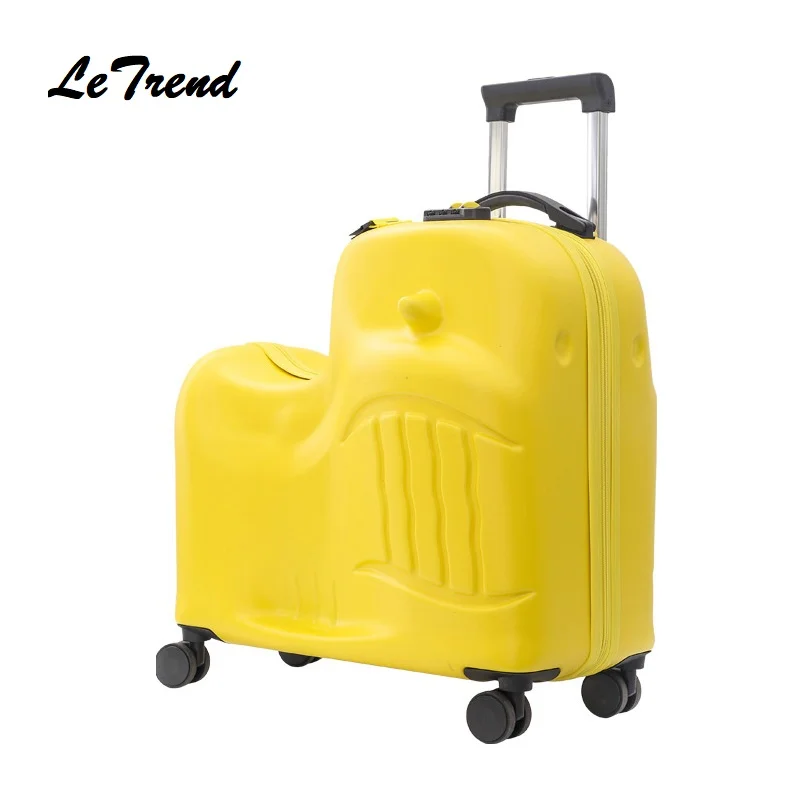 New Children Rolling Luggage Spinner 20 inch Wheels Suitcase Kids Cabin Trolley Student Travel Bag Cute Baby Carry On Trunk