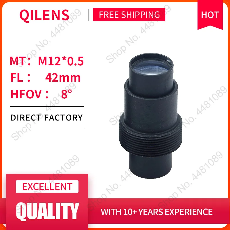 QILENS 2.0 megapikselowy HD M12 Mount FL 42mm soczewka płyty do CCTV długa kamera ochrony ręczne ustawianie ostrości