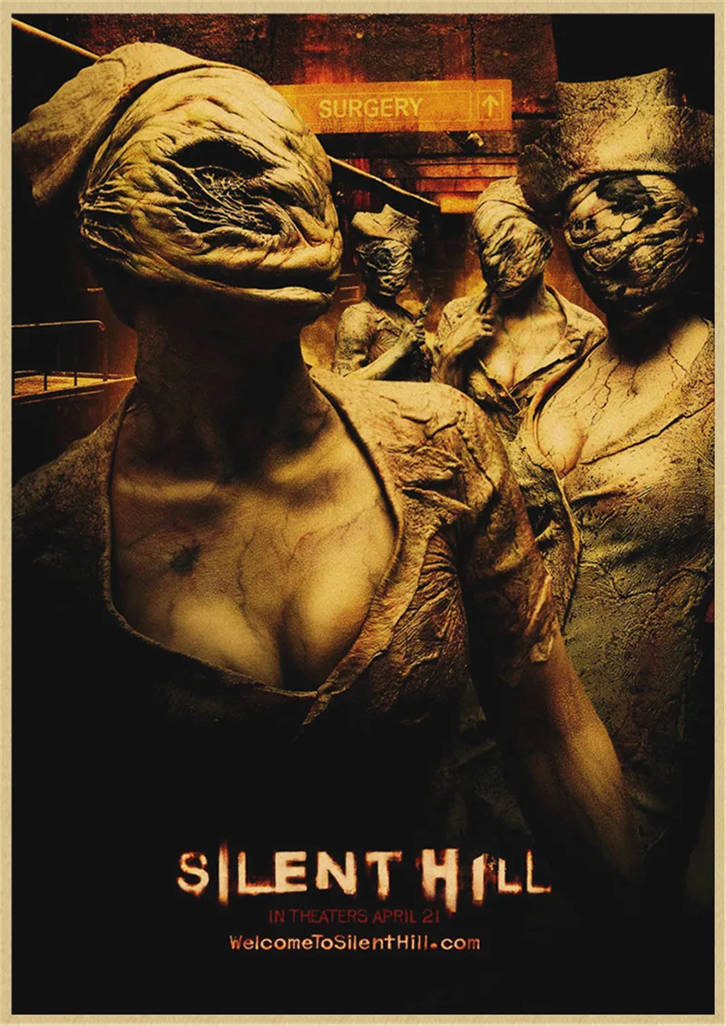 Silent Hill Posters Movie Wall Stickers Kraft Paper Paper Prints High Definition Livingroom Bedroom Home Decoration