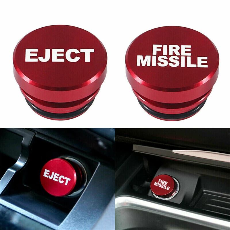 12V Universal Car Cigarette Lighter Button Cover Accessories prevent dust Fire Missile Eject Button Car Cigarette Lighter Plug