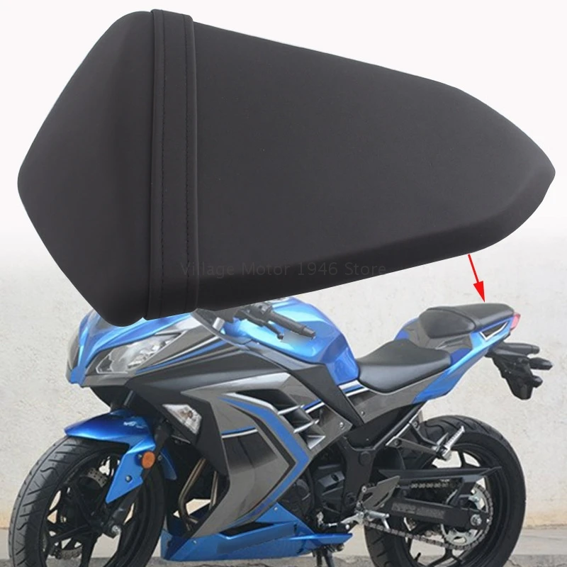 Motorcycle Black Rear Pillion Soft Comfortable Passenger Seat Cushion For Kawasaki Ninja 300 EX300 EX 300 2013-2015 Accessories