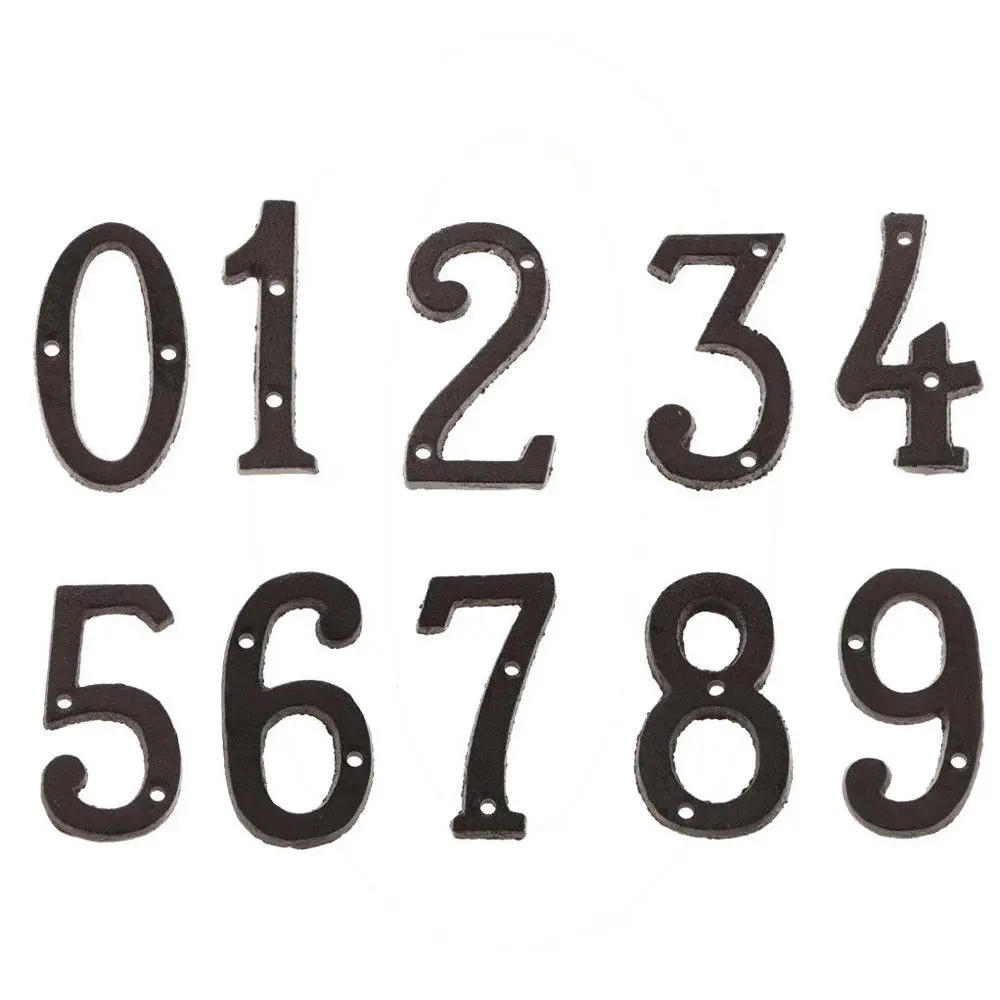Metal Letters Numbers Cast Iron Decoration House Sign Doorplate DIY Cafe Wall beautiful patina lettering support dropshipping