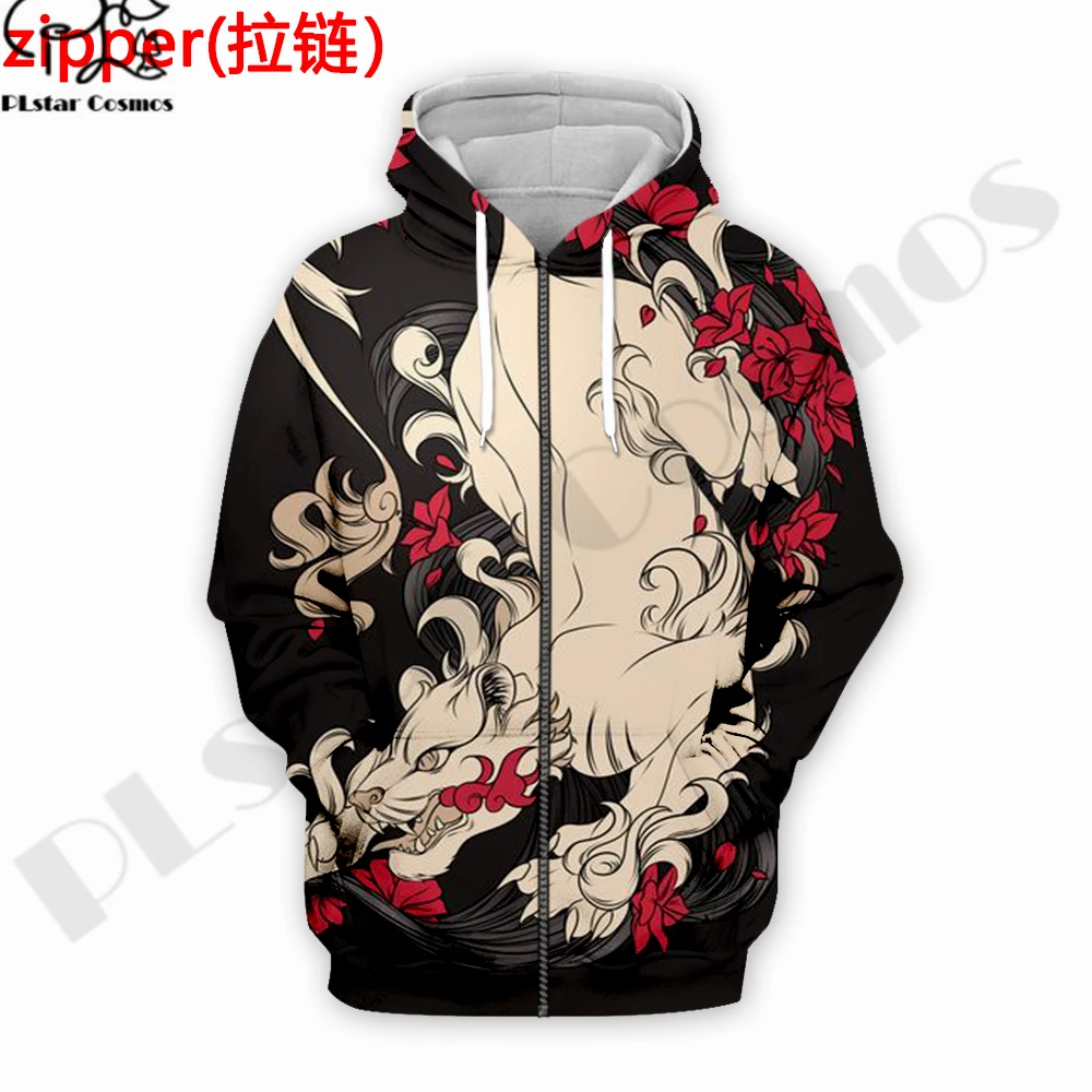 PLstar Cosmos 3Dprinted Newest Tiger Flower Pattern Art Harajuku Streetwear Pullover Unique Unisex Hoodies/Sweatshirt/Zip Style1