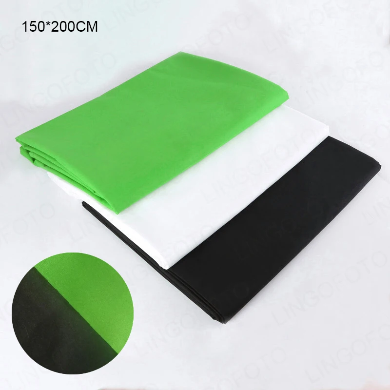 45x45cm 50x100cm 70x100 100x150 150x150cm Smooth Green Screen Chroma Key Background Green White Black Backdrop for Photo Studio