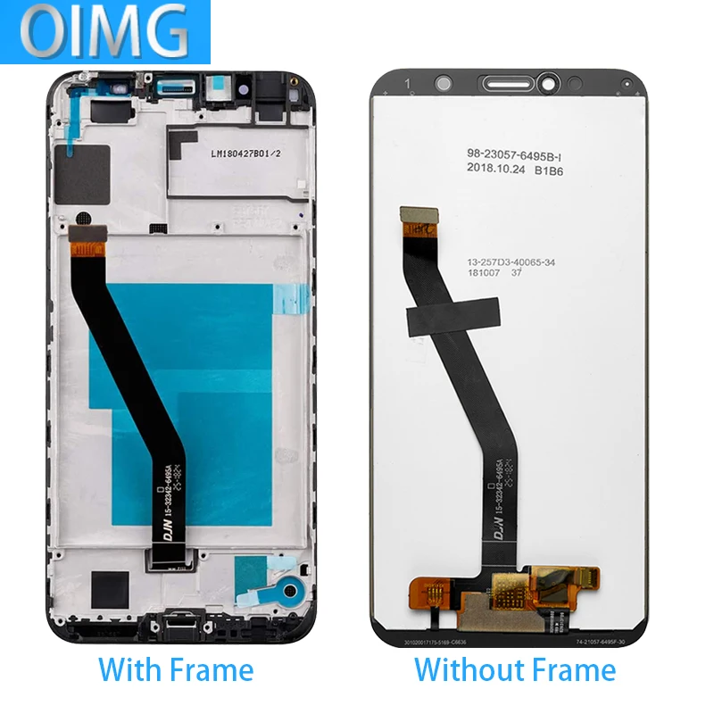 Ensemble écran tactile LCD de remplacement, 5.7 pouces, AAA, avec châssis, pour Huawei Y6 Prime 2018 Honor 7A, original