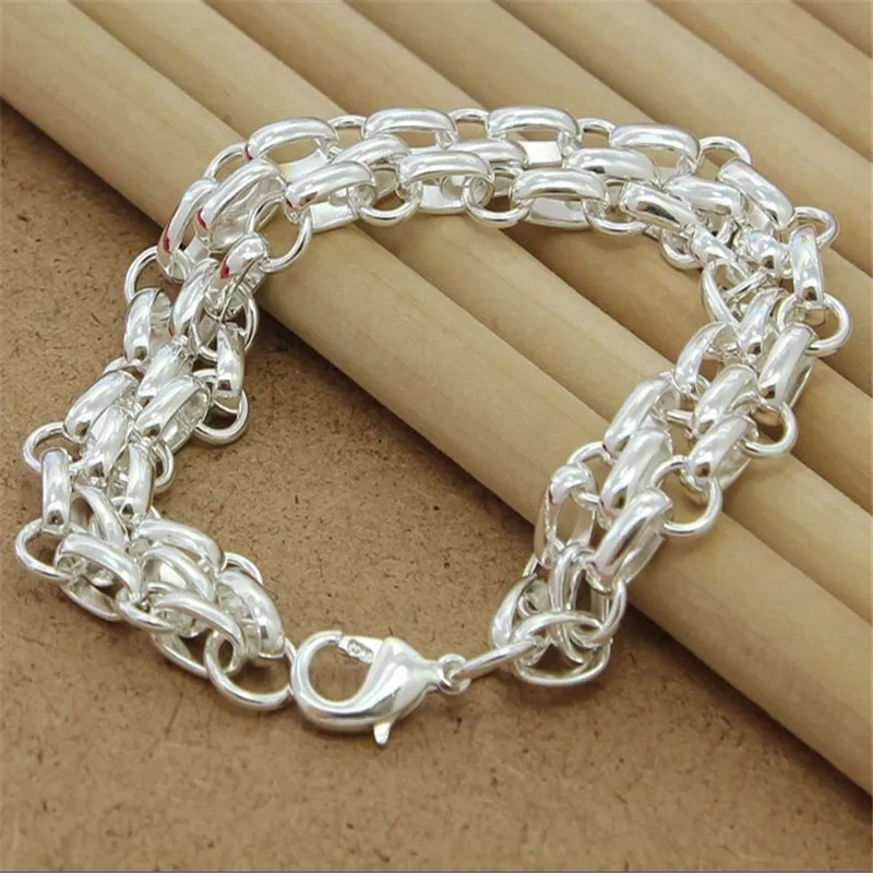 

Fashion 925 Sterling Silver Bracelet 4MM Snake Bone Bracelet for Women & Men Glamour Jewelry Gifts