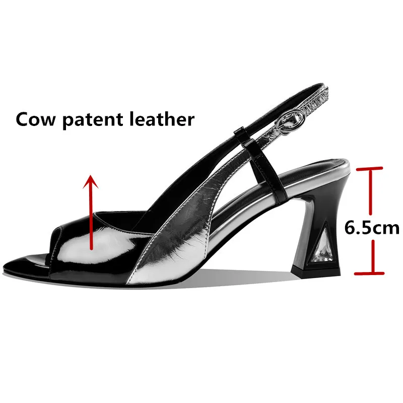 FEDONAS Back Strap Mixed Colors Women Sandals Genuine Leather High Heels Pumps 2025 Spring Summer Working Wedding Shoea Woman