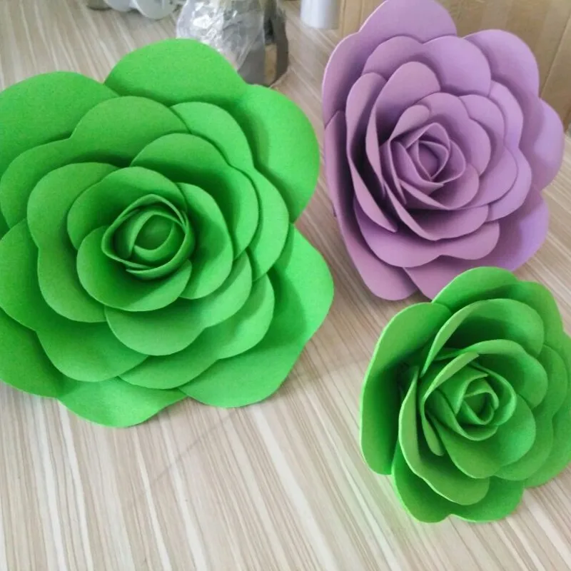 

40CM (16") Big Foam Rose Flower For Wedding Stage Background Door Decorative Flower Party Decoration Supplies 42 Colors