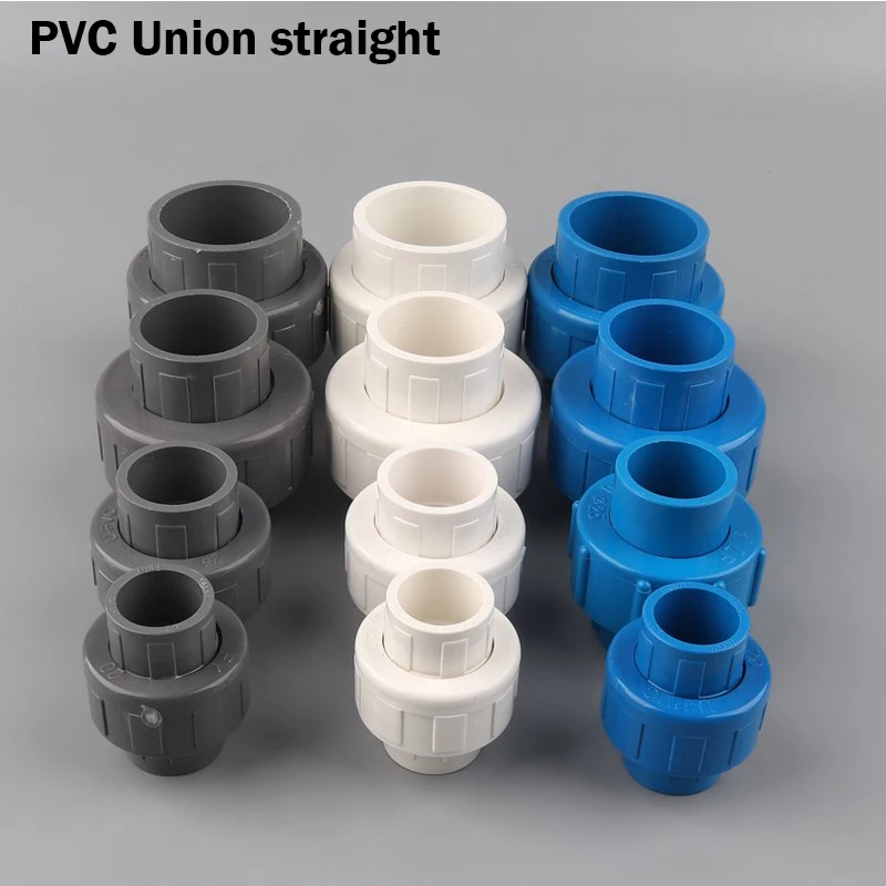 

10Pcs 20 25 32 40mm PVC Union Straight Connector Aquarium Tank Water Inlet Pipe Equal Diameter Joint Garden Irrigation Fittings