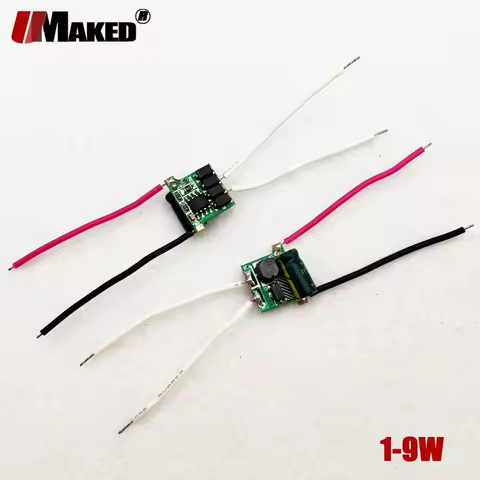 10pc LED Driver AC/DC12V/24V 300mA 600mA 3x1W 3x2W 3x3W 4-7W 5CM Cable PCB LED Power Supply Lighting Transformer For light Bulbs