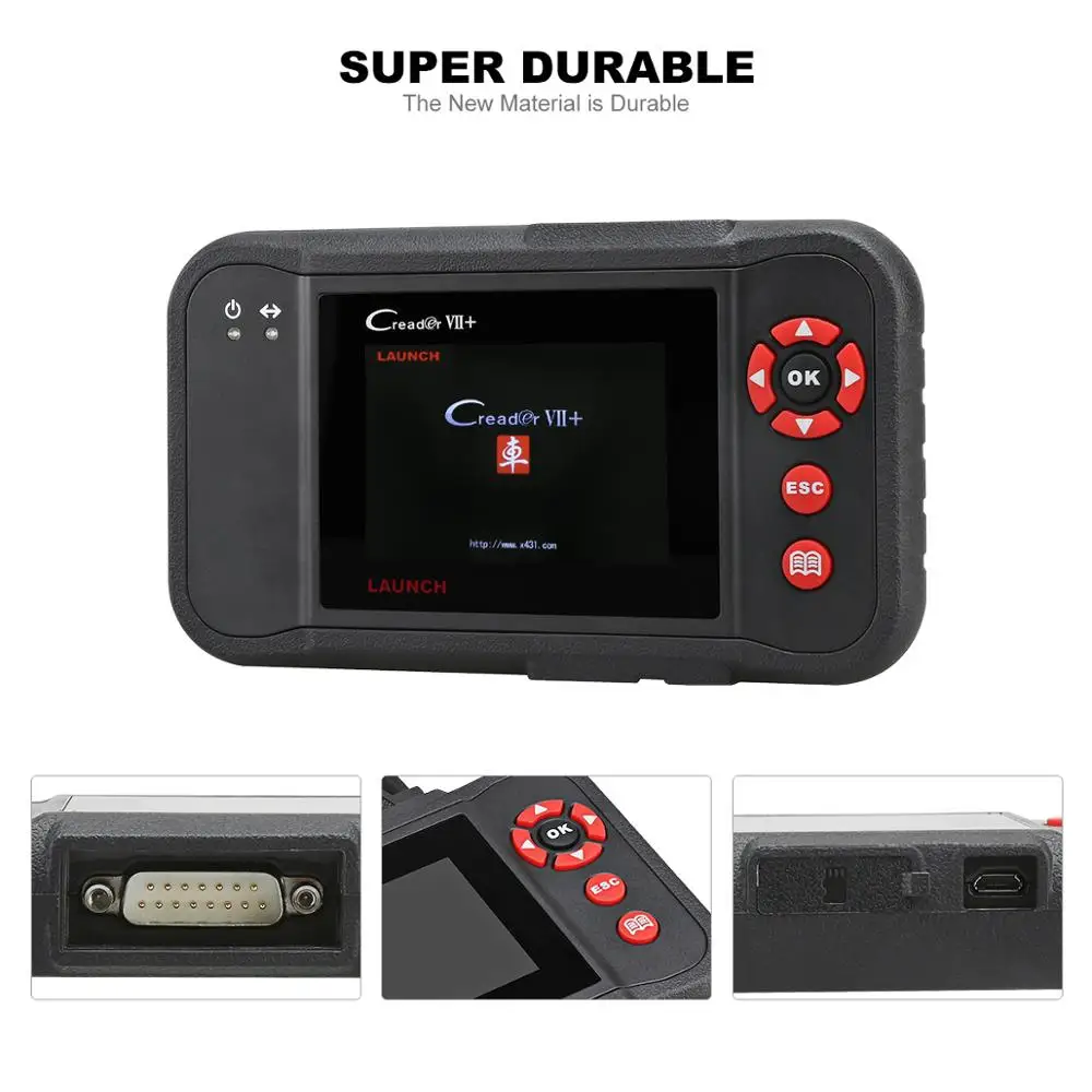 Launch Creader VII Plus Car Diagnostic Tool Auto Scanner Engine Transmission ABS SRS Airbag Scan Tools Automotive Scaner