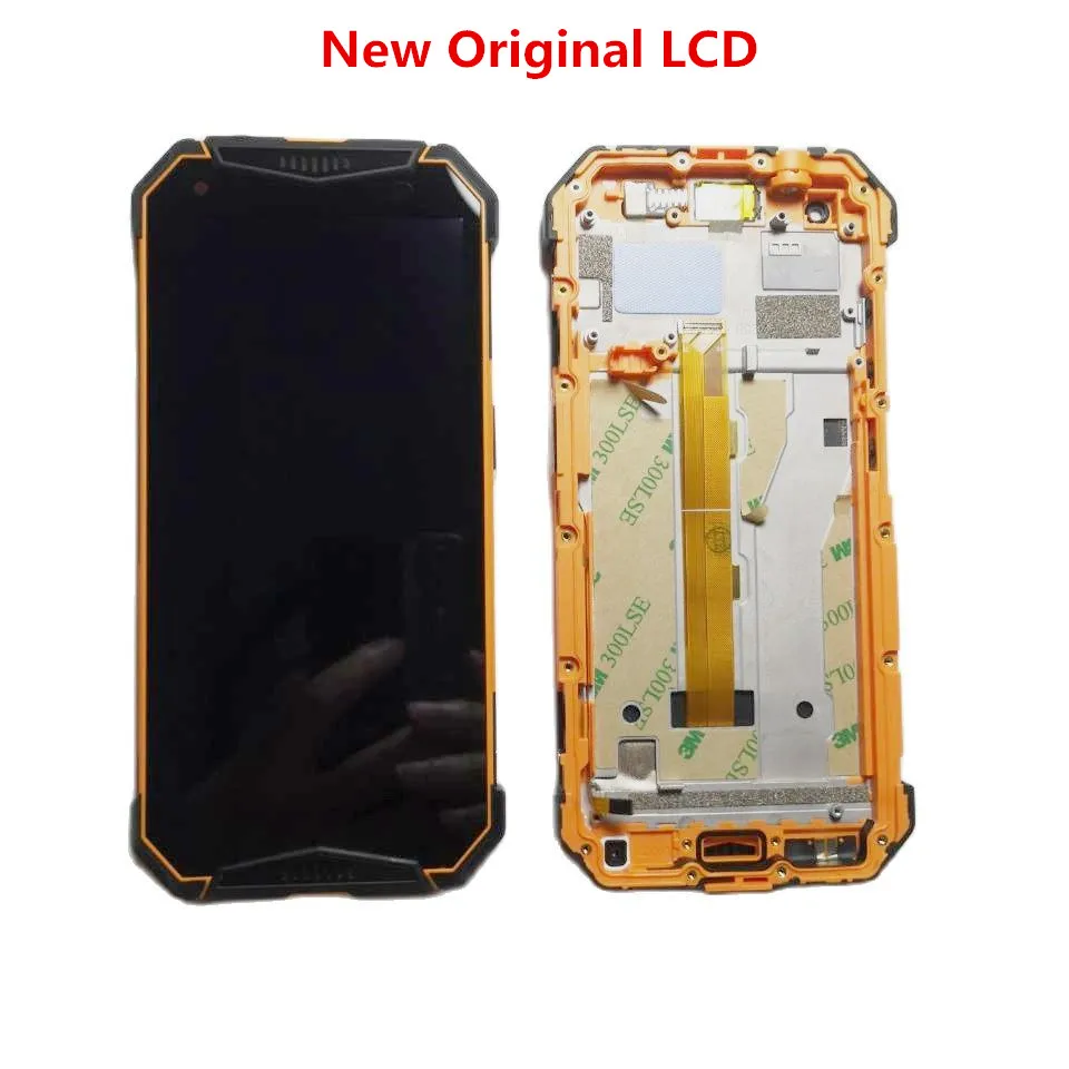 Original Para Ulefone Armadura 3/Armadura T/3W Display LCD Assembléia Digitador Com Moldura + Painel de Vidro Da Tela Toque substituição