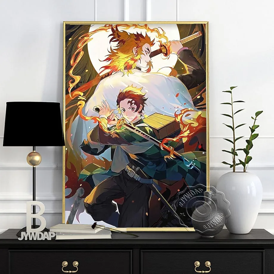 Classic Japanese Anime Demon Slayer Ghost Blade Posters and Prints Wall Pictures Canvas Painting Bedroom Kids Room Home Decor