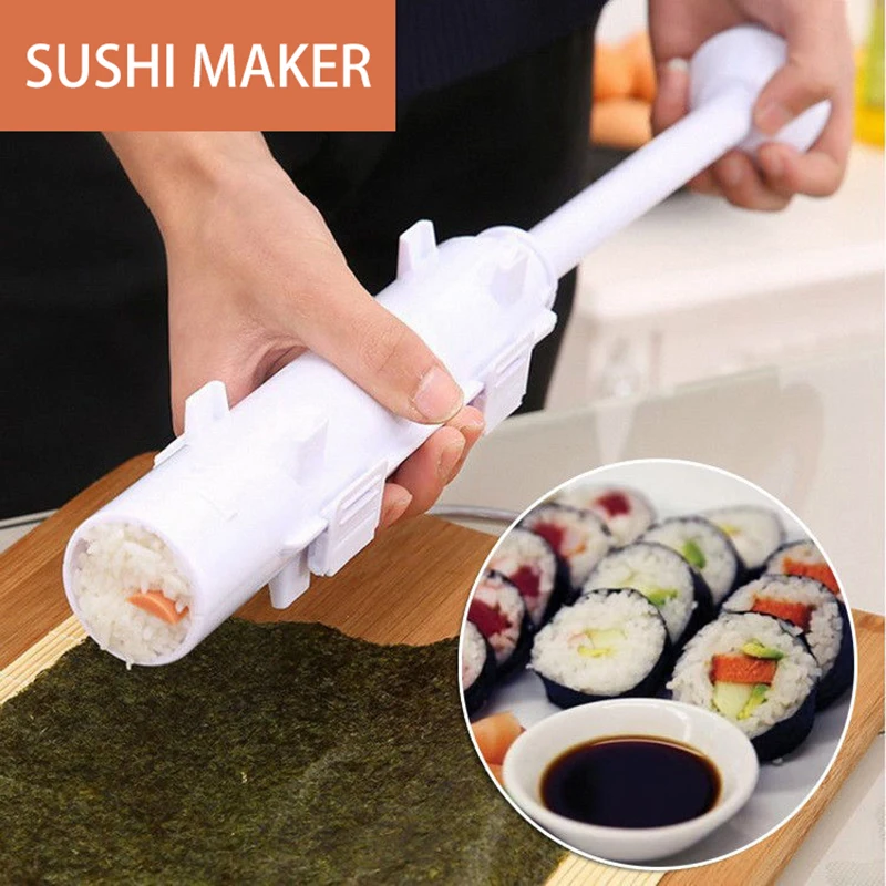 Push-type Sushi Mold Instant Diy Seaweed Rice Ball Maker Seaweed Rice Ball Tool Set Household Full Set Accessories Kitchen Molds