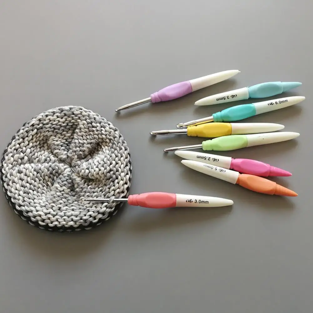

Sturdy 8Pcs/Set Excellent Labor-saving Knitting Needles Alumina Crochet Hooks Efficient for Scarf