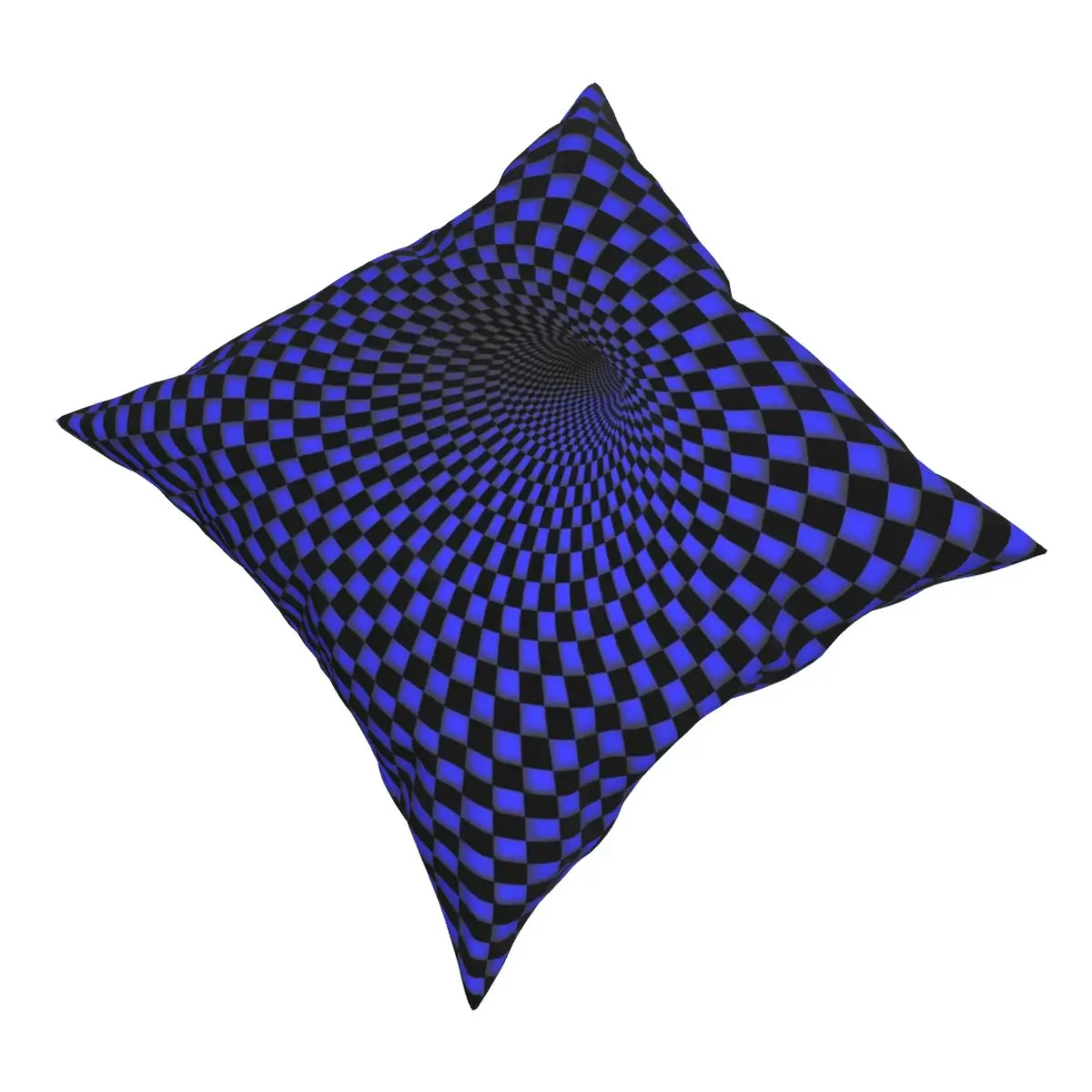 Optical Illusion A Blue 3d Checkered Endless Pitt Pillowcase Polyester Pattern Zip Decor Throw Pillow Case for Bed Cushion Cover