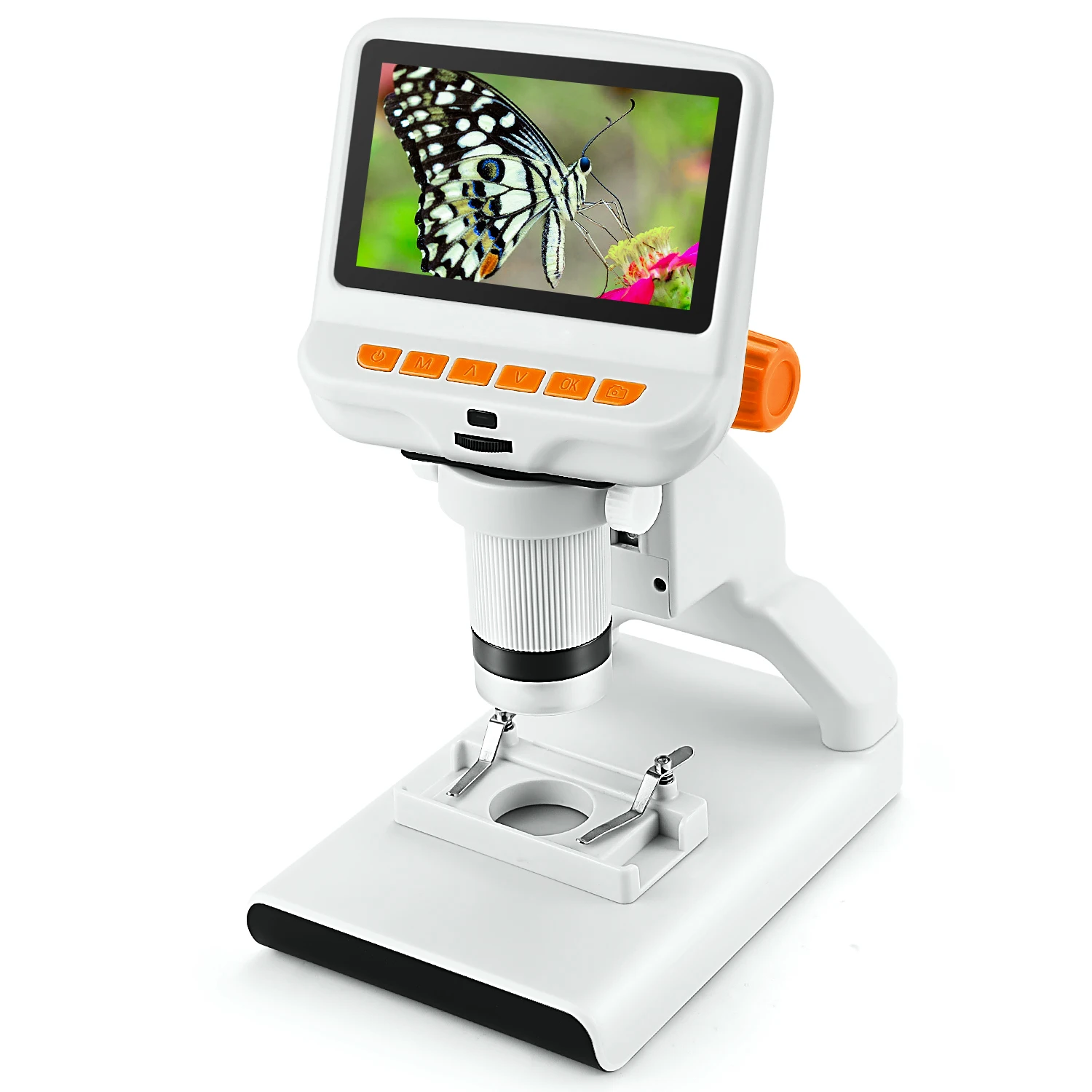 

2022 NEW! pocket digital video Microscope with 220X magnification,1080P, 4.3inch LCD monitor, portable digital microscope