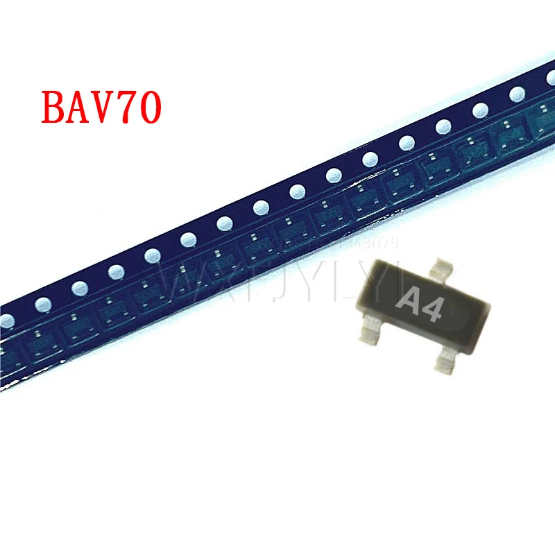 100PCS BAV70 0.2A 70V SOT-23 A4 SMD SOT transistor BAV70LT1G