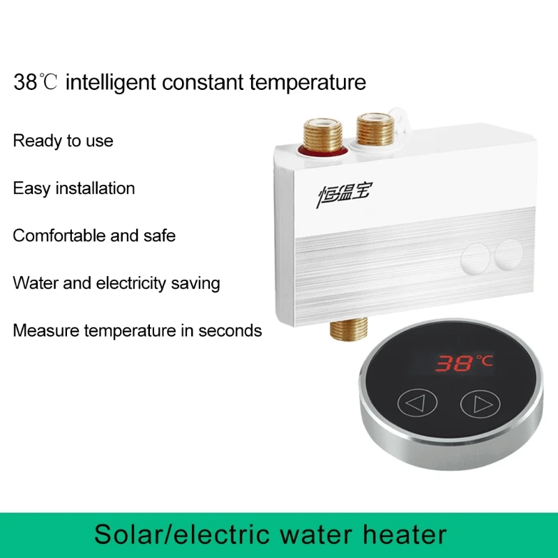 Digital LCD Touch Thermostatic Faucet Mixing Water Controller Water Temperature Mixer Mixed Controller G1/2" EU Plug