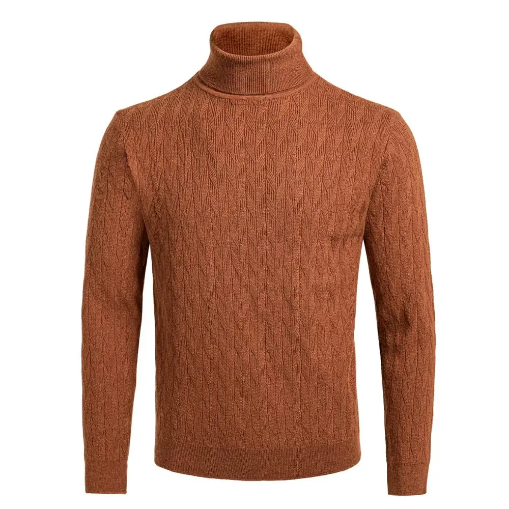 

VOBOOM Men's Turtleneck Sweater Casual Knitted Pullover Sweaters