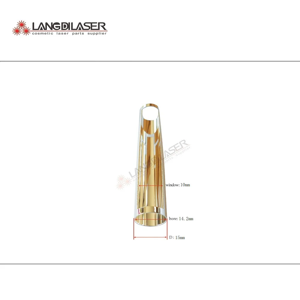 IPL handpiece reflector , size : 15*78 ， window :72*10 , IPL hand reflect parts , E-light hand piece reflector