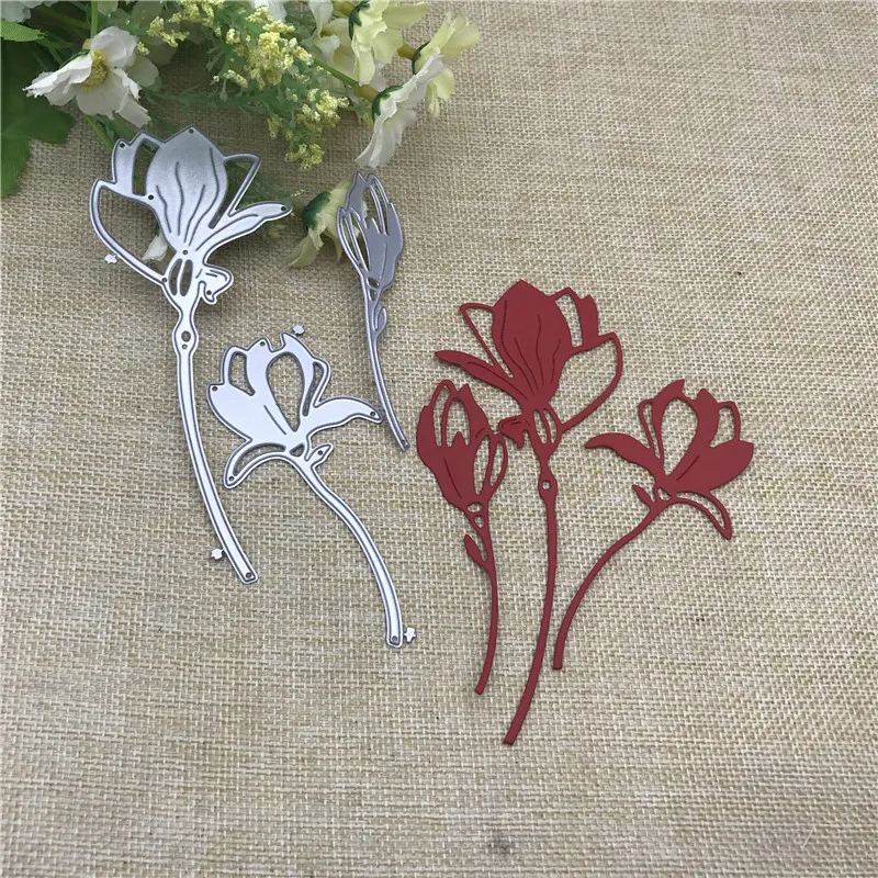 3Pcs Flower Frame Metal Cutting Dies For DIY Scrapbooking Album Embossing Paper Cards Decorative Crafts