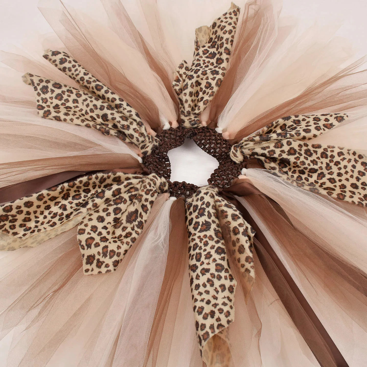 Baby Girls Wild Fluffy Tutu Skirt Baby Birthdays Party Costume Leopard Tulle Tutus Brown Skirts Photo Props