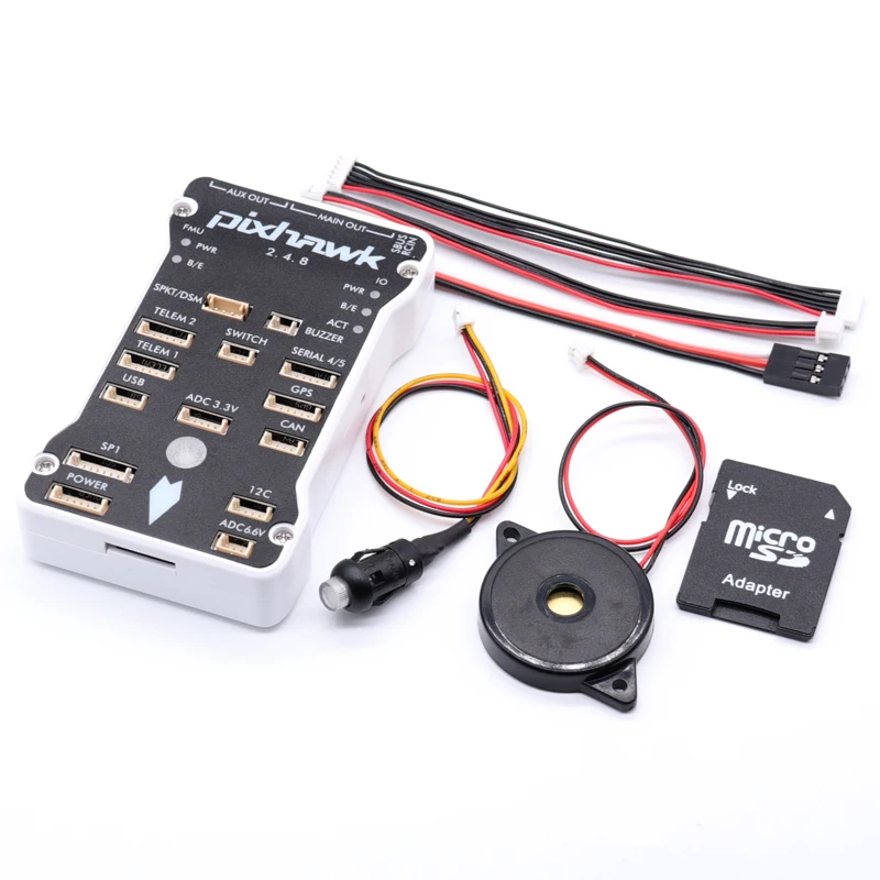 Pixhawk PX4 PIX 2.4.8 32 Bit Flight Controller+RGB+OLED+Safety Switch+Buzzer+PPM+I2C+ 4G SD