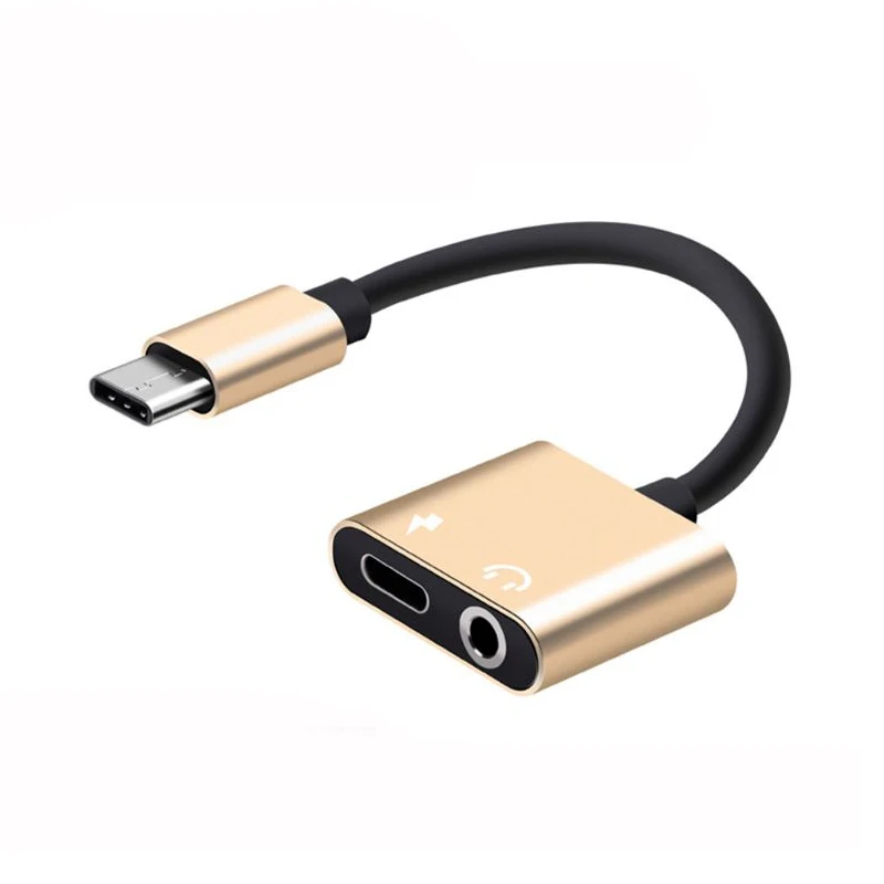 2 w 1 typ C do 3.5mm Jack słuchawki konwerter ładowania USB C type-c Audio ładowania Splitter Adapter dla Xiaomi Huawei Mate 20