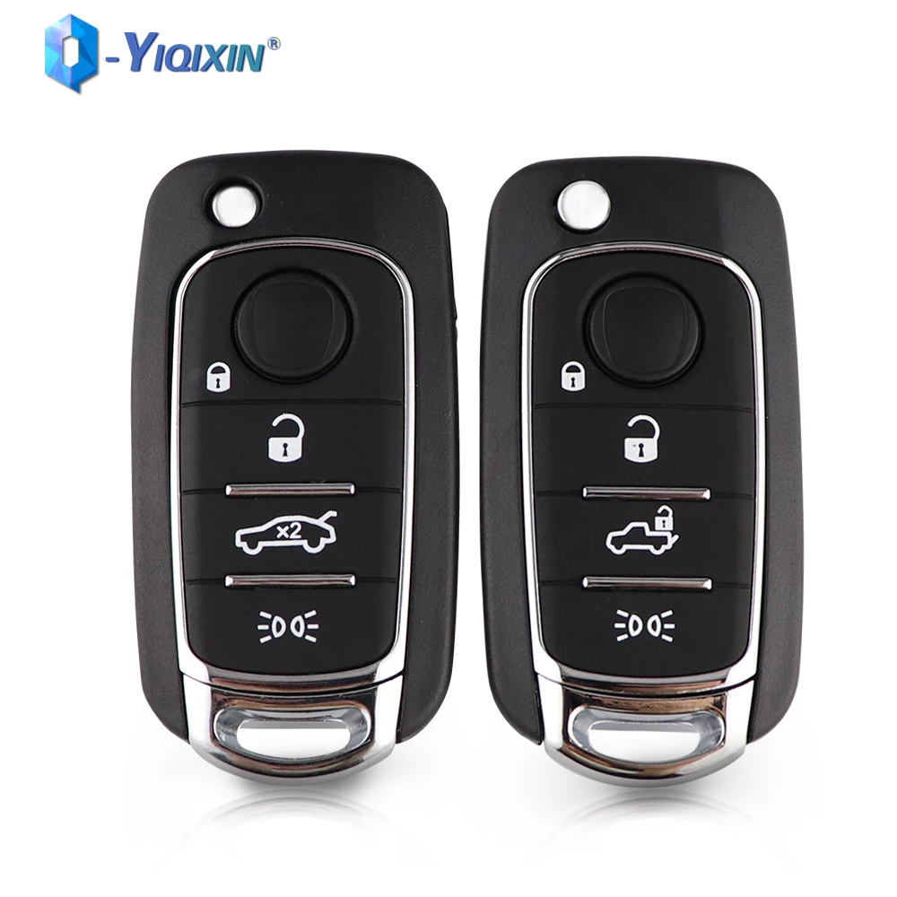 

YIQIXIN Uncut Blade SIP22 Replace Fob Cover 4 Buttons Flip Smart Car Key Case Shell For Fiat 500X Toro Egea Tipo Folding Remote