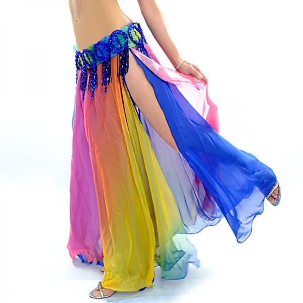 Belly dancing skirt for women belly dance skirts double split skirt for belly dance sexy belly dance costume dancing clothes