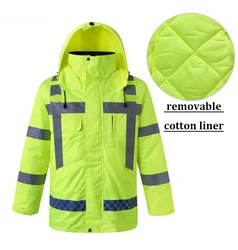 Motorcycle Winter Jacket Men Woman Reflective Clothing Warm Cotton Lining Motorbike Motocross Jackets Coats Riding hi vis Jacket