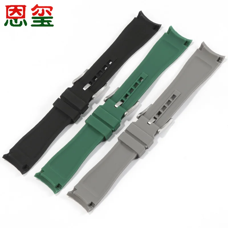 

Arc Interface Rubber Strap 18 20 22mm Black Gray Green Bracelet Replacement Belt For Male And Women Soft Silicone Wristband