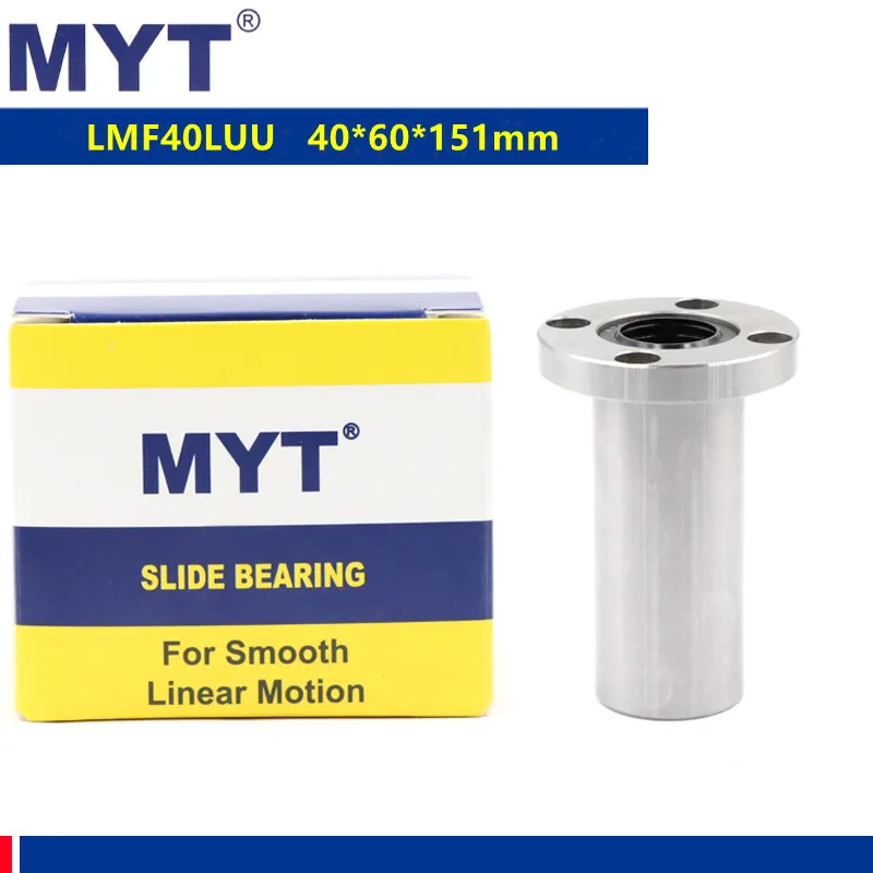 

MYT high precision LMF40LUU long type round flange linear bearing bushing for 40mm CNC Router 3D printer parts 40*60*151mm