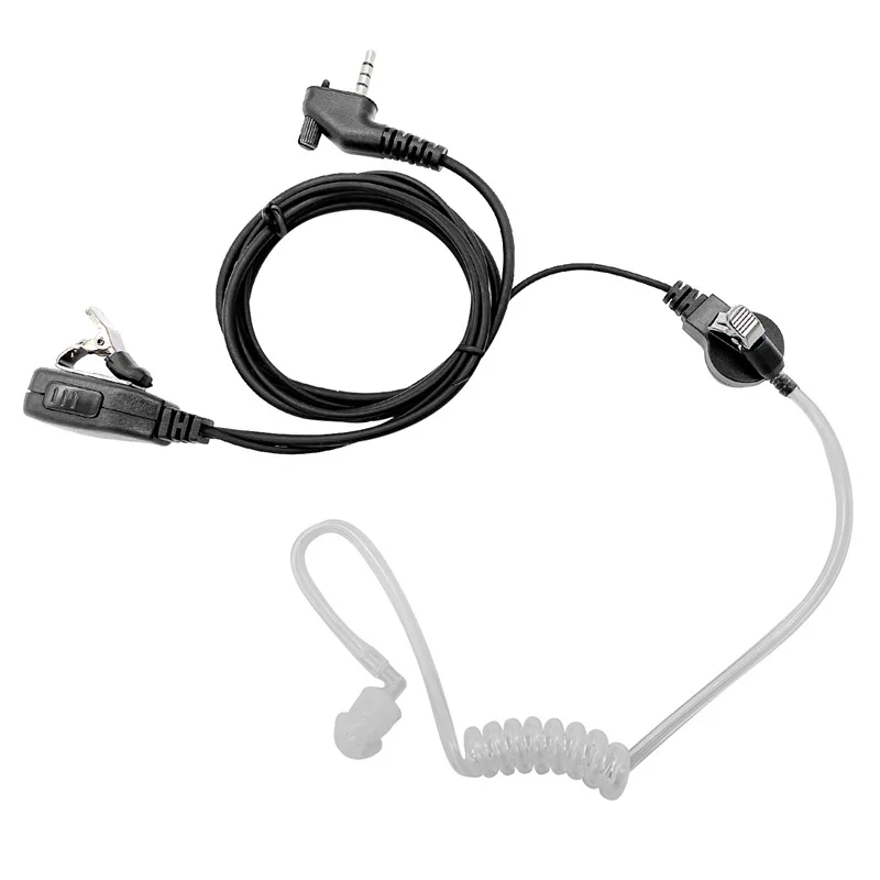 Acoustic Tube Walkie Talkies, Earpiece with Earmold, Earbud, 3.5mm, Compatible with Radiation, FS-T1, FS-T2, 1 Pin