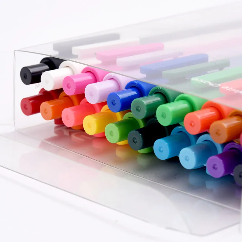 Kaco 20pc/lot Cute Gel Pen Set 0.5MM Color Ink with Kacogreen Refill for Xiaomi Gel Pen Business Office Stationery Supplies