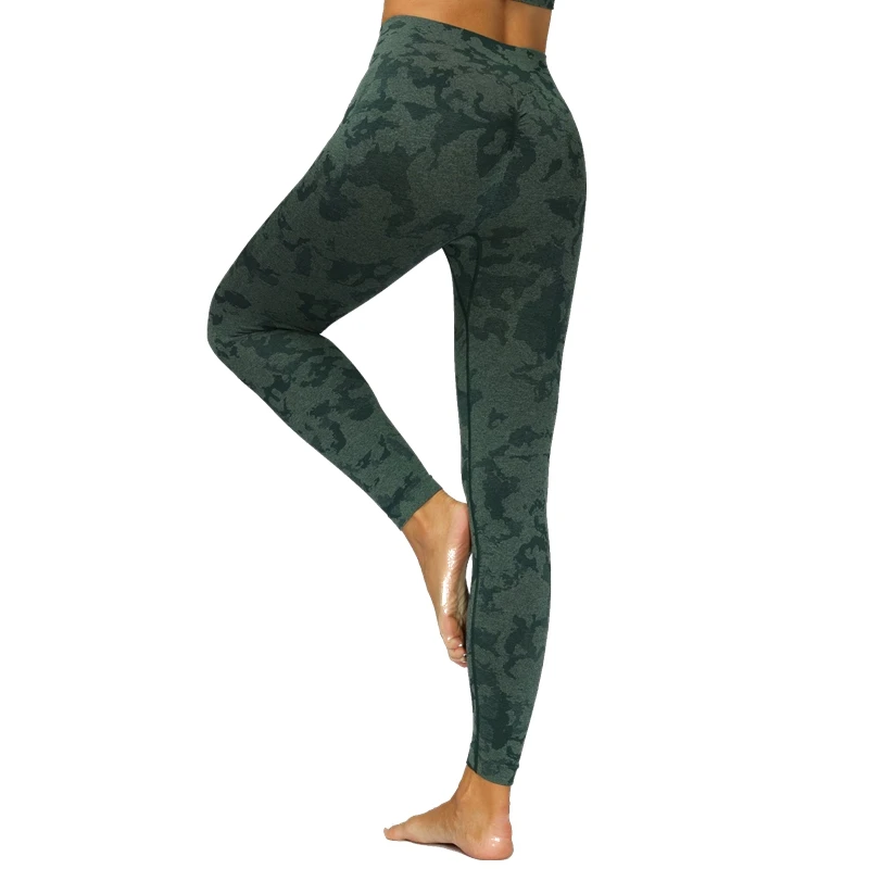 New Women Yoga Seamless Leggings High Waist Gym Energy Camouflage Tiger Skin Pattern Girl/Female Sport Workout tights Pants