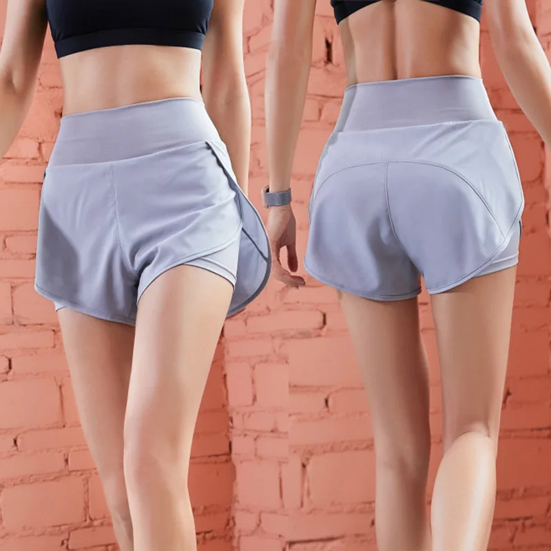 

Yoga Fitness Shorts Women Running 2 in 1 Shorts Fine Mesh Stretch Quick Drying Pants Leginsy Damskie Calzas Deportivas Mujer